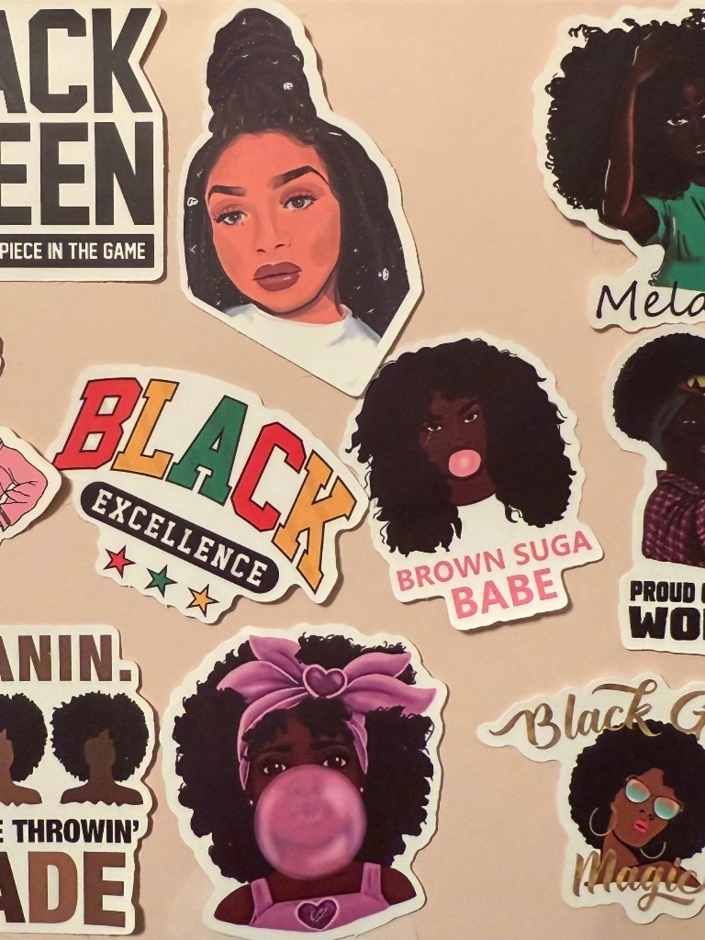 Melanin Stickers, Afro-American Stickers, Black History, Reggae